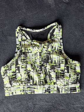 High Neck Neon Abstract Tommy Hilfiger Sports Bra